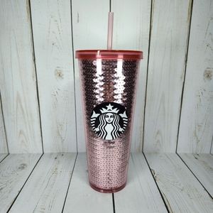 Starbucks Pink Sequin 24 Ounce Tumbler